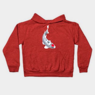 White Tancho Koi Fish Kids Hoodie